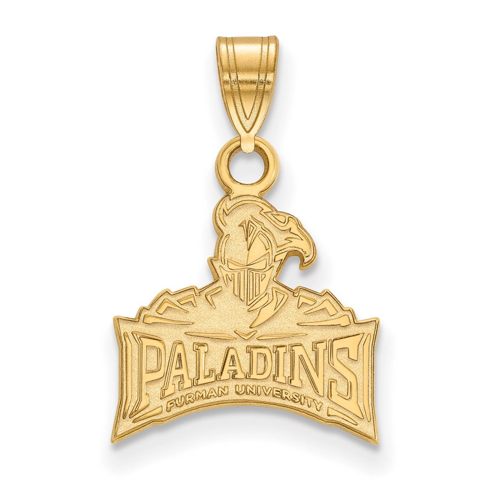 Gold Plated Sterling Silver Logoart Furman University Paladins Small Pendant