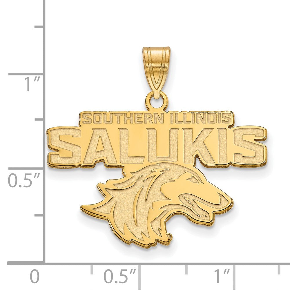 10K Yellow Gold Logoart Southern Illinois University Salukis Large Pendant