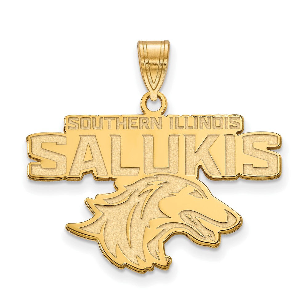 Gold Plated Sterling Silver Logoart Southern Illinois University Salukis Large Pendant