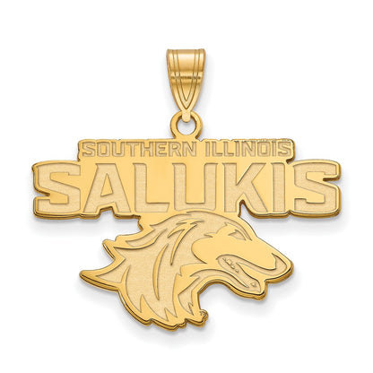 Gold Plated Sterling Silver Logoart Southern Illinois University Salukis Large Pendant