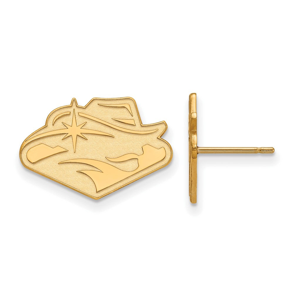 Gold Plated Sterling Silver Logoart University Of Nevada Las Vegas Small Post Earrings