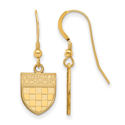 Gold Plated Sterling Silver Gp Logoart University Of Richmond Small Dangle Earring Wir