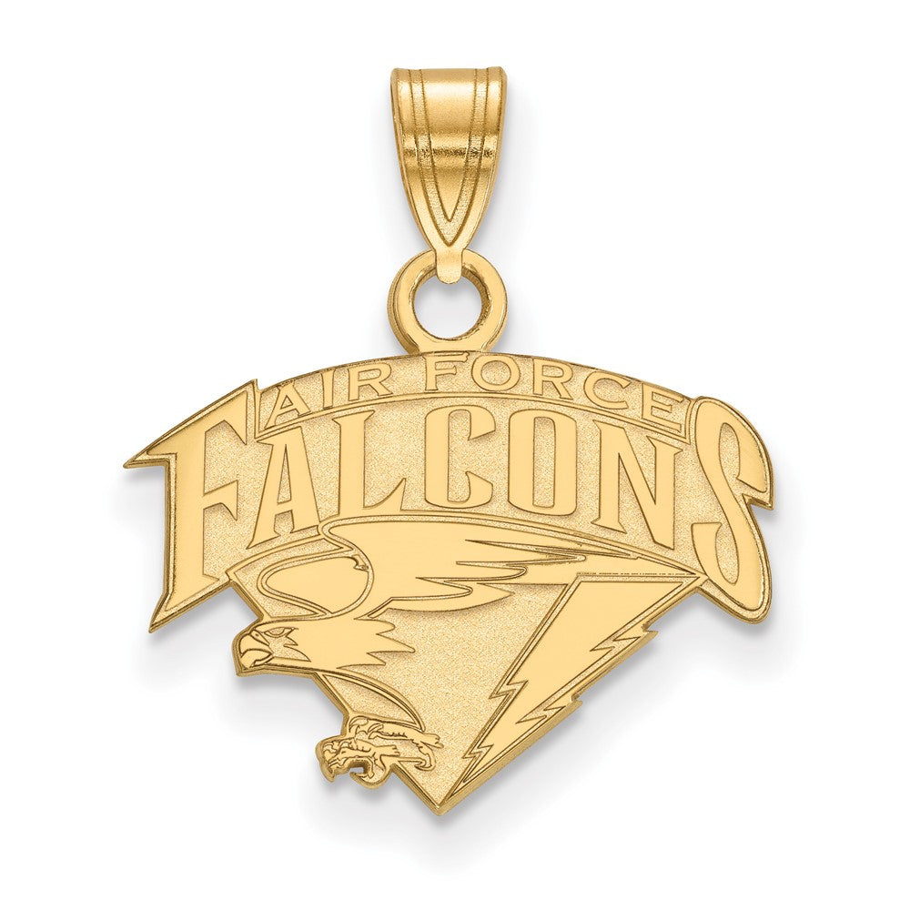 14K Yellow Gold Logoart United States Air Force Academy Falcons Small Pendant