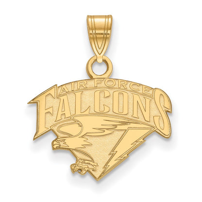 14K Yellow Gold Logoart United States Air Force Academy Falcons Small Pendant
