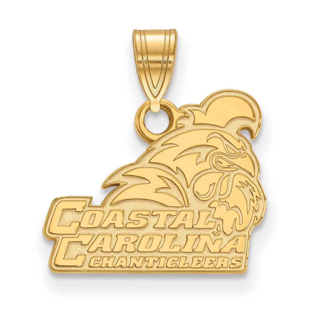 14K Yellow Gold Logoart Coastal Carolina University Chanticleers Small Pendant