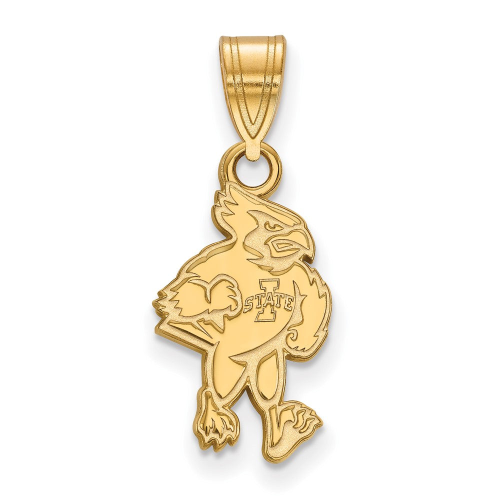 10K Yellow Gold Logoart Iowa State University Cardinal Medium Pendant