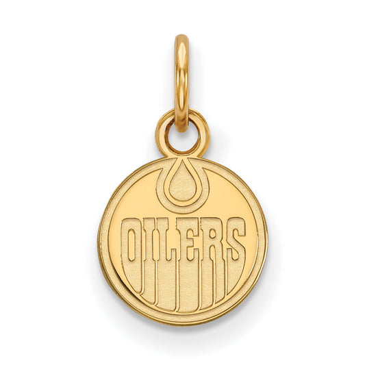 Gold Plated Sterling Silver Nhl Logoart Edmonton Oilers Extra Small Pendant