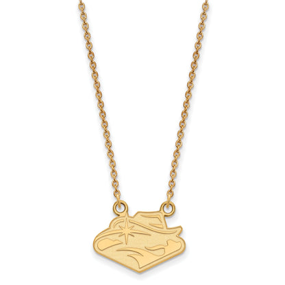 Gold Plated Sterling Silver Logoart University Of Nevada Las Vegas Small Pendant 18 Inch Necklace