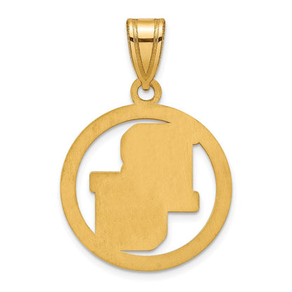 Gold Plated Sterling Silver Logoart Baylor University Bears Medium Circle Pendant