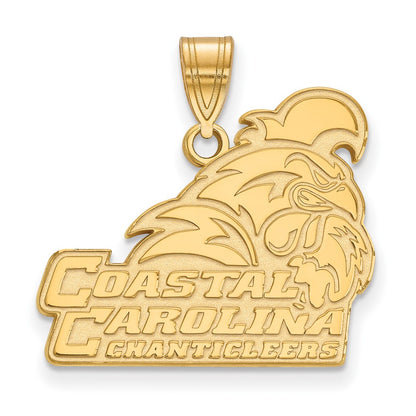 10K Yellow Gold Logoart Coastal Carolina University Chanticleers Large Pendant