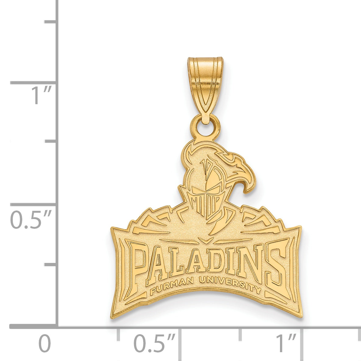 14K Yellow Gold Logoart Furman University Paladins Large Pendant