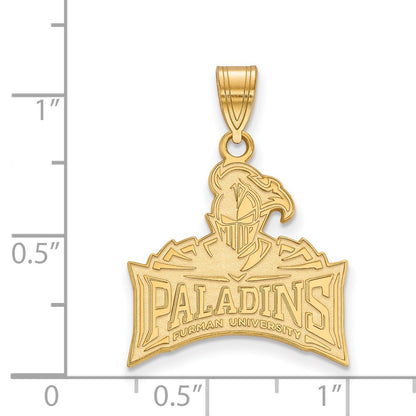 10K Yellow Gold Logoart Furman University Paladins Large Pendant