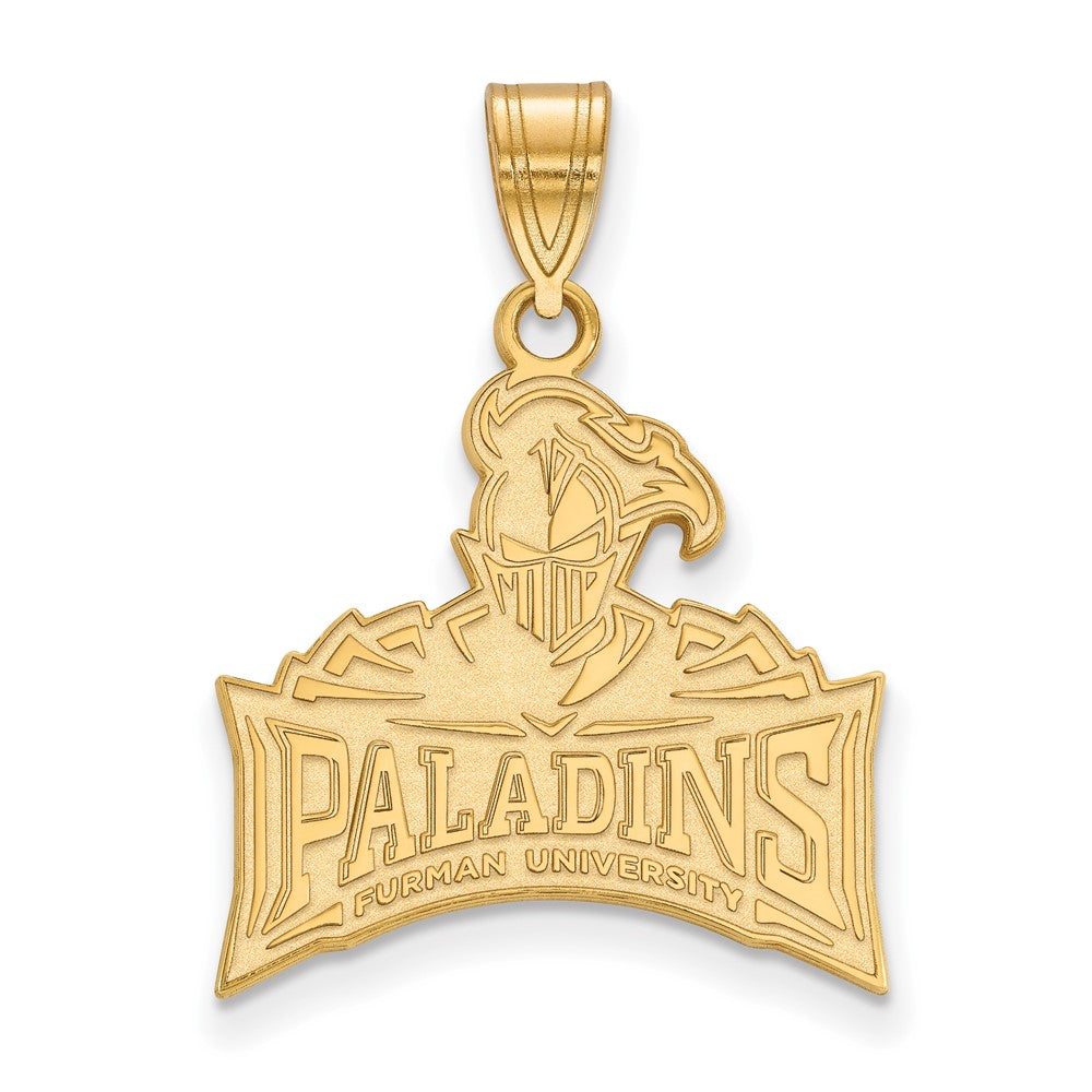 10K Yellow Gold Logoart Furman University Paladins Large Pendant