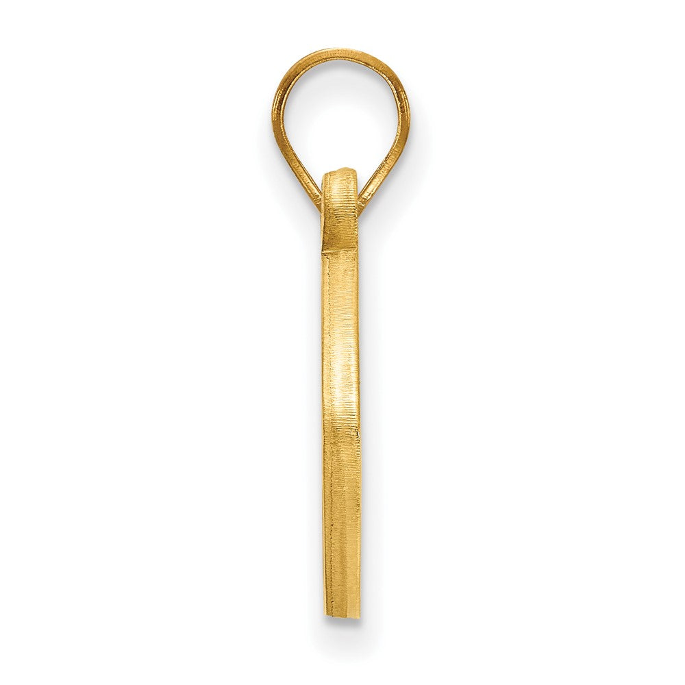 Gold Plated Sterling Silver Logoart Kansas State University Wildcat Football Pendant