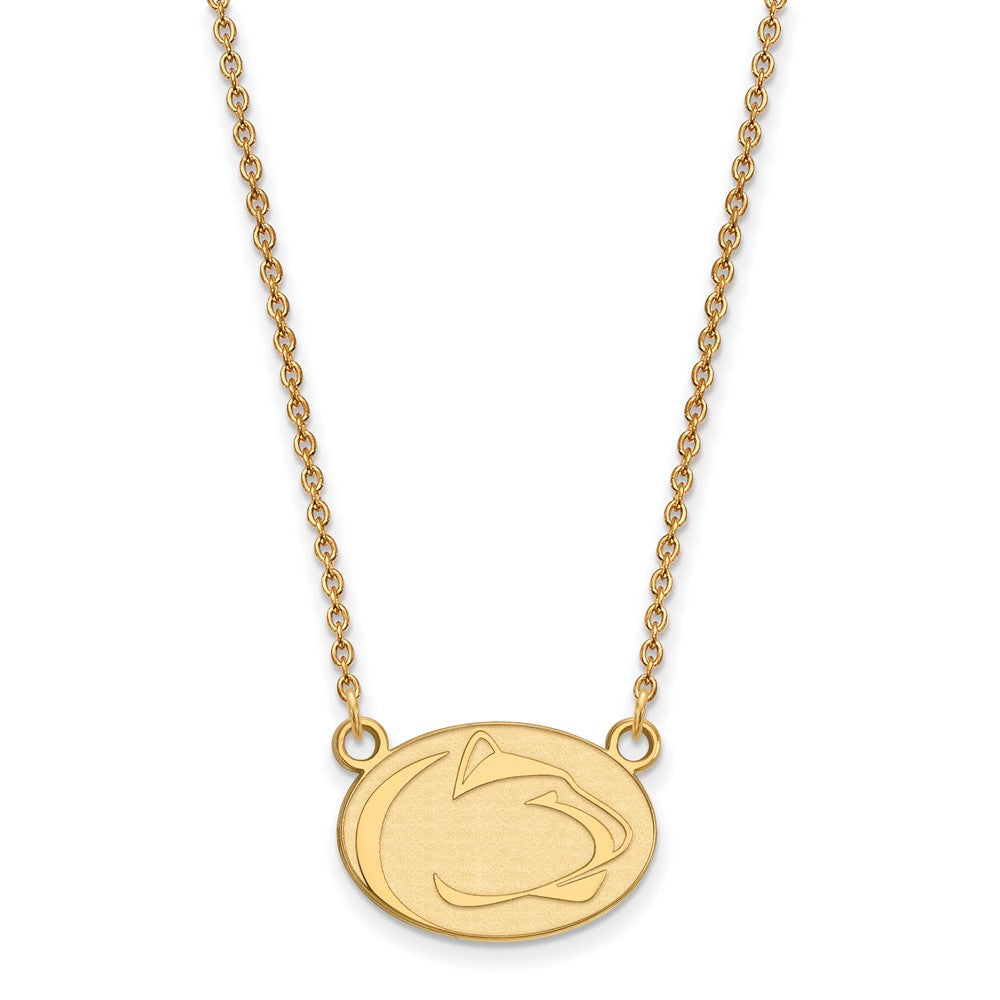 10K Yellow Gold Logoart Penn State University Lion Small Pendant 18 Inch Necklace