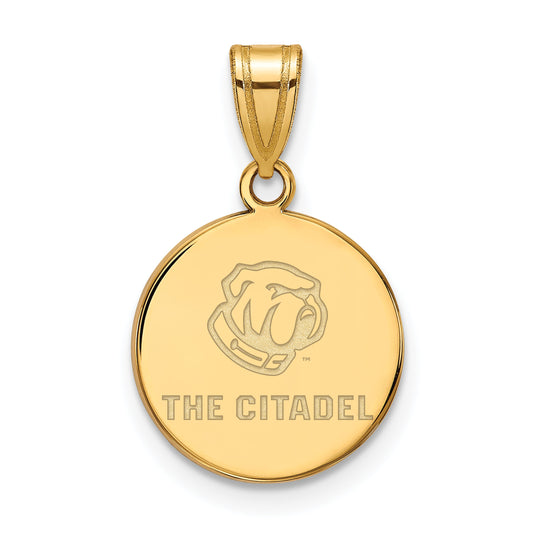 Gold Plated Sterling Silver Gp Logoart The Citadel Medium Pendant
