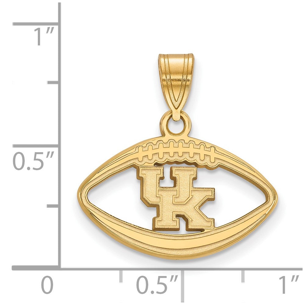 Gold Plated Sterling Silver Logoart University Of Kentucky U K Football Pendant