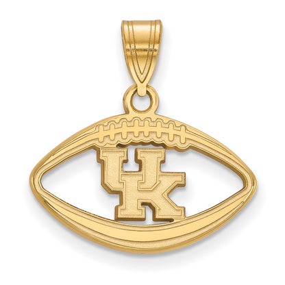 Gold Plated Sterling Silver Logoart University Of Kentucky U K Football Pendant