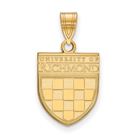 Gold Plated Sterling Silver Gp Logoart University Of Richmond Medium Pendant