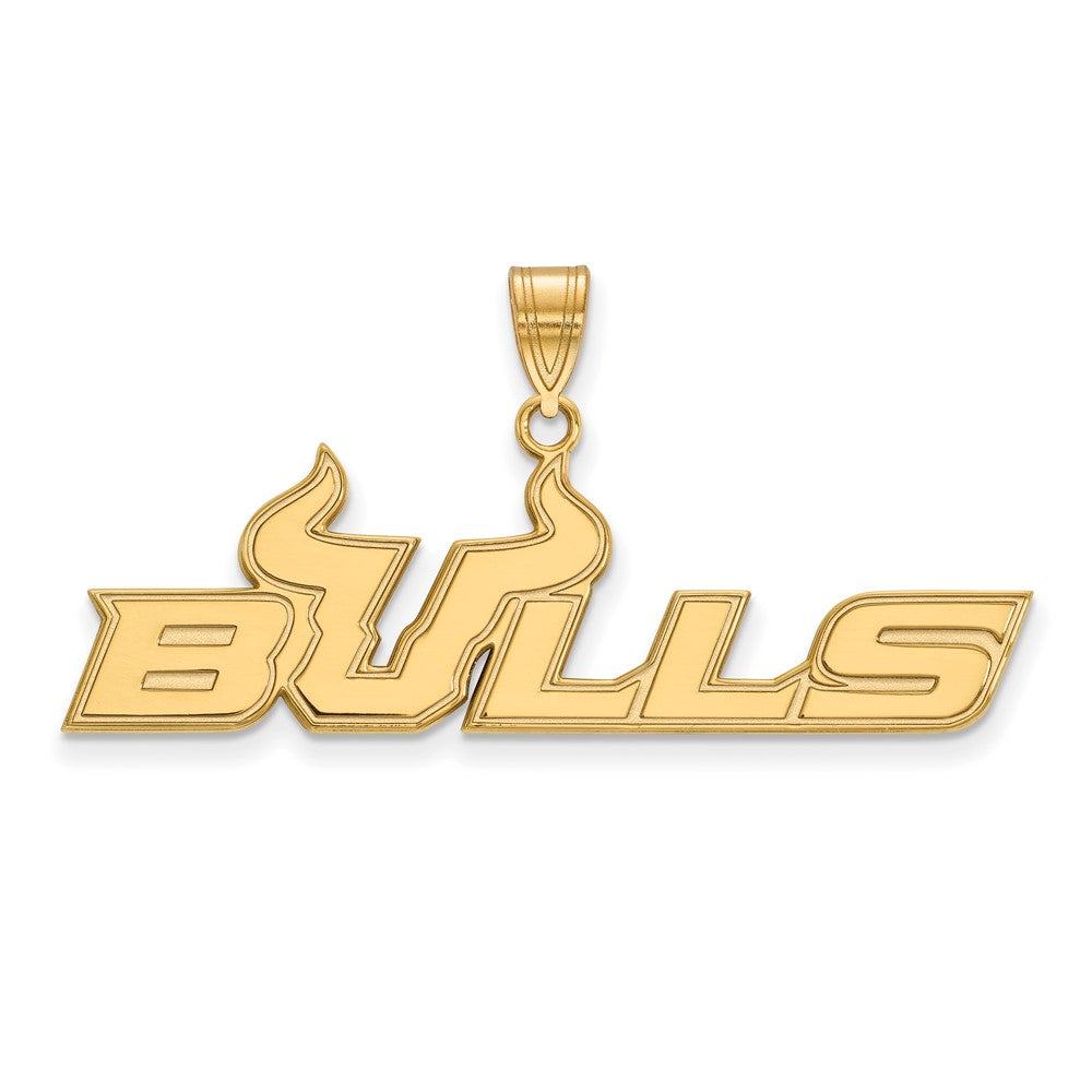 14K Yellow Gold Logoart University Of South Florida Bulls Large Pendant