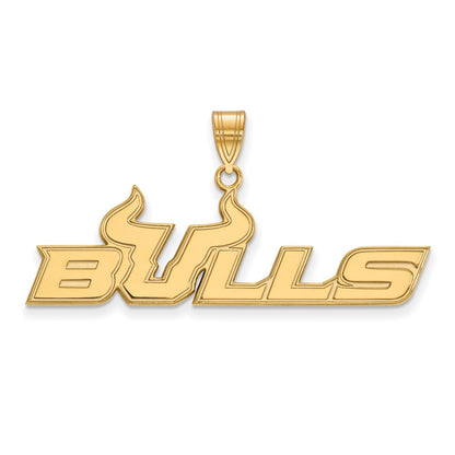 10K Yellow Gold Logoart University Of South Florida Bulls Large Pendant