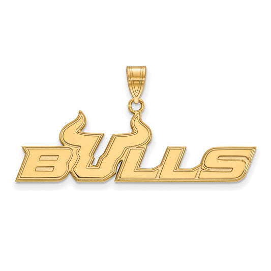 10K Yellow Gold Logoart University Of South Florida Bulls Large Pendant