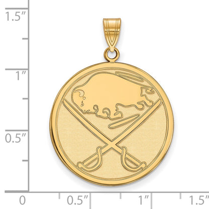 14K Yellow Gold Nhl Logoart Buffalo Sabres Extra Large Pendant
