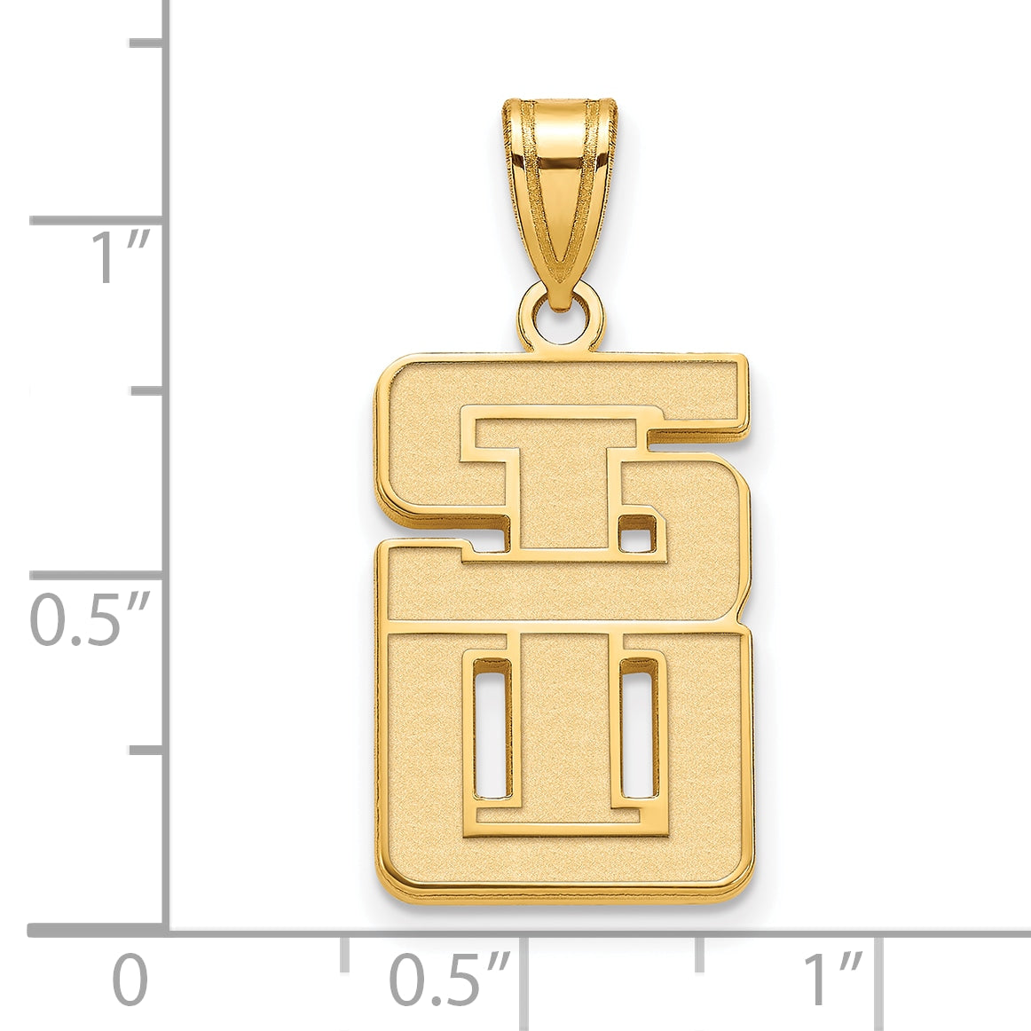 14K Yellow Gold 14Ky Logoart Southern Illinois University Large Pendant