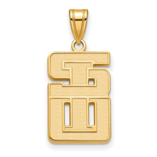10K Yellow Gold 10Ky Logoart Southern Illinois University Large Pendant