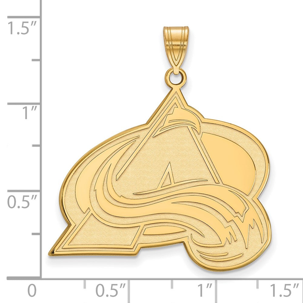 10K Yellow Gold Nhl Logoart Colorado Avalanche Letter A Extra Large Pendant