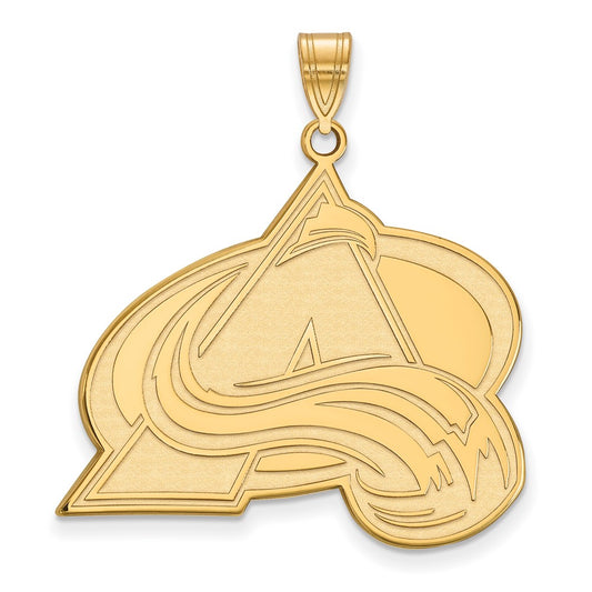10K Yellow Gold Nhl Logoart Colorado Avalanche Letter A Extra Large Pendant