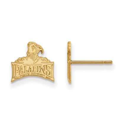 14K Yellow Gold Logoart Furman University Paladins Extra Small Post Earrings