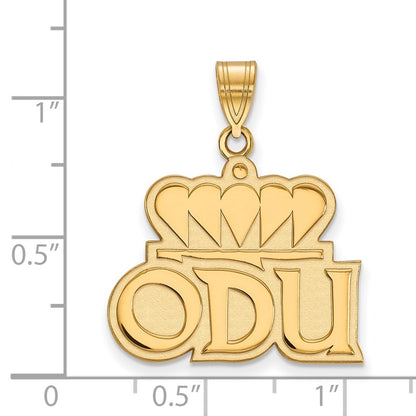 10K Yellow Gold Logoart Old Dominion University O D U Large Pendant
