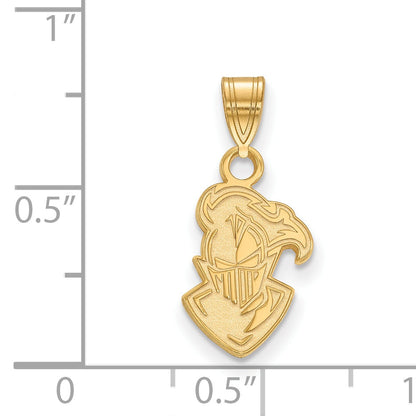 Gold Plated Sterling Silver Logoart Furman University Paladin Small Pendant