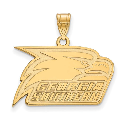 14K Yellow Gold Logoart Georgia Southern University Eagle Medium Pendant