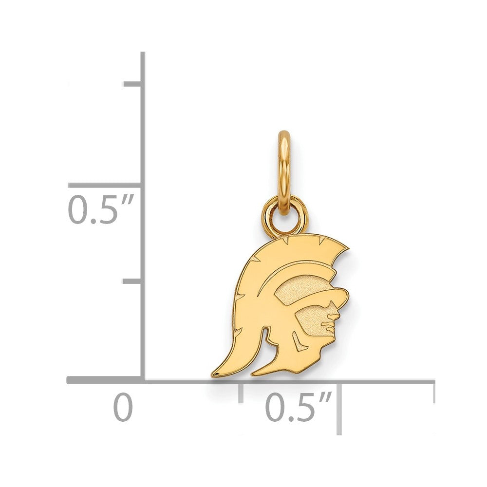 Gold Plated Sterling Silver University Of Southern California Trojan Extra Small Pendant