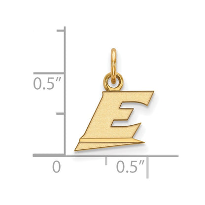 10K Yellow Gold Logoart Eastern Kentucky University Letter E Extra Small Pendant