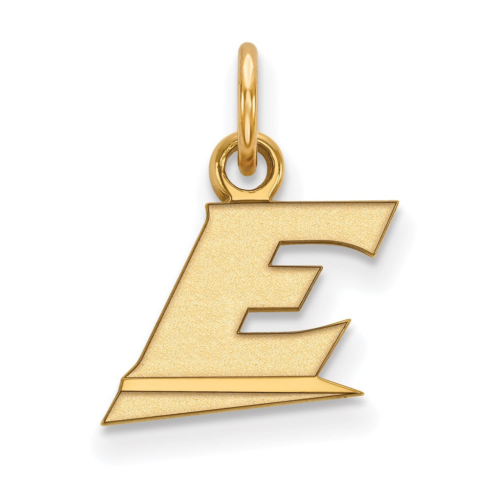 10K Yellow Gold Logoart Eastern Kentucky University Letter E Extra Small Pendant