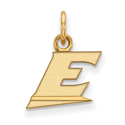 Gold Plated Sterling Silver Logoart Eastern Kentucky University Letter E Extra Small Pendant