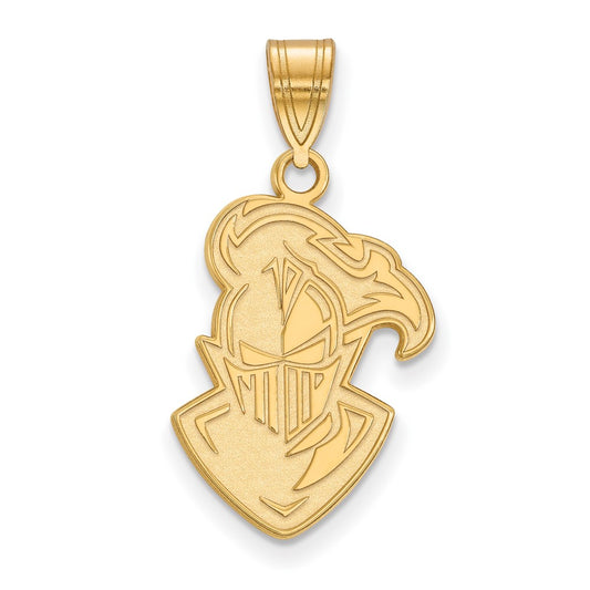 Gold Plated Sterling Silver Logoart Furman University Paladin Large Pendant