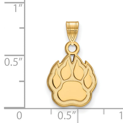 14K Yellow Gold Logoart Northern Illinois University Paw Small Pendant