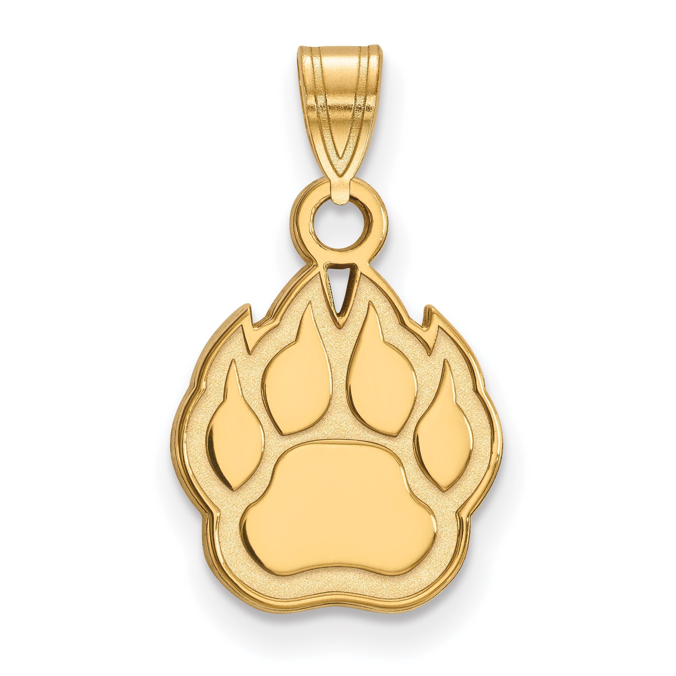 Gold Plated Sterling Silver Logoart Northern Illinois University Paw Small Pendant