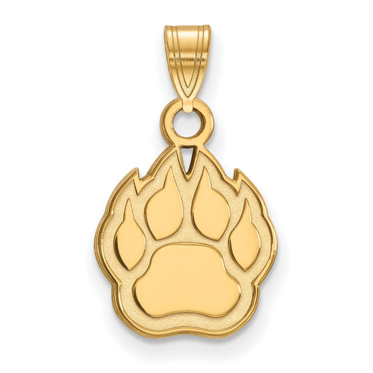 Gold Plated Sterling Silver Logoart Northern Illinois University Paw Small Pendant