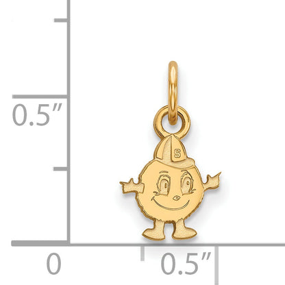 Gold Plated Sterling Silver Logoart Syracuse University Mascot Extra Small Pendant