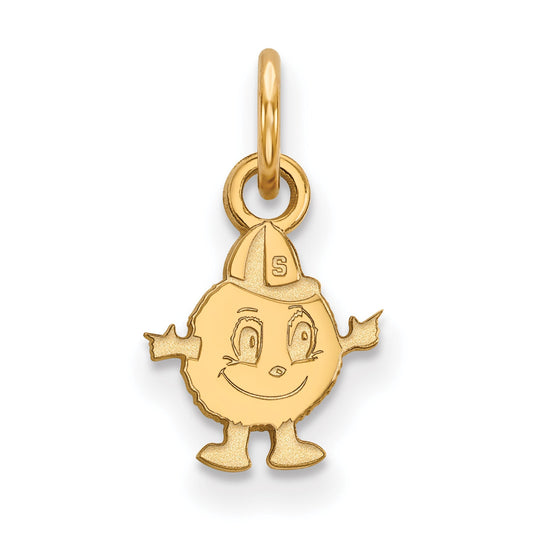 Gold Plated Sterling Silver Logoart Syracuse University Mascot Extra Small Pendant