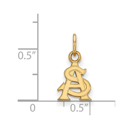 10K Yellow Gold Logoart Arizona State University A S Extra Small Pendant