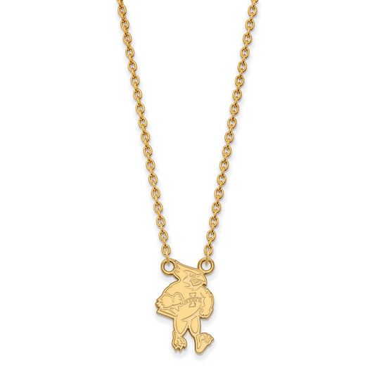 10K Yellow Gold Logoart Iowa State University Cardinal Large Pendant 18 Inch Necklace