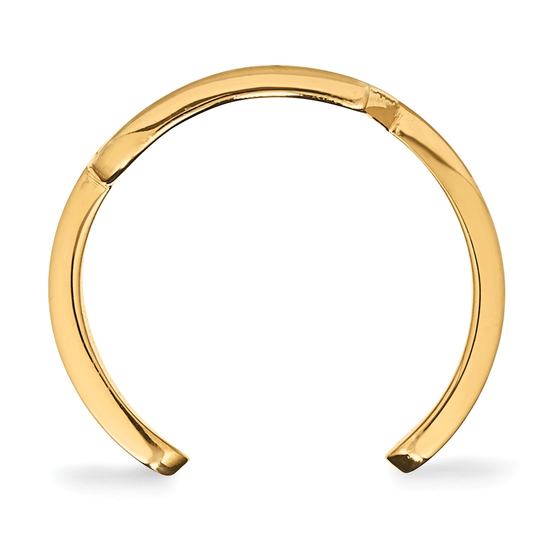 Gold Plated Sterling Silver Logoart Purdue University Letter P Toe Ring
