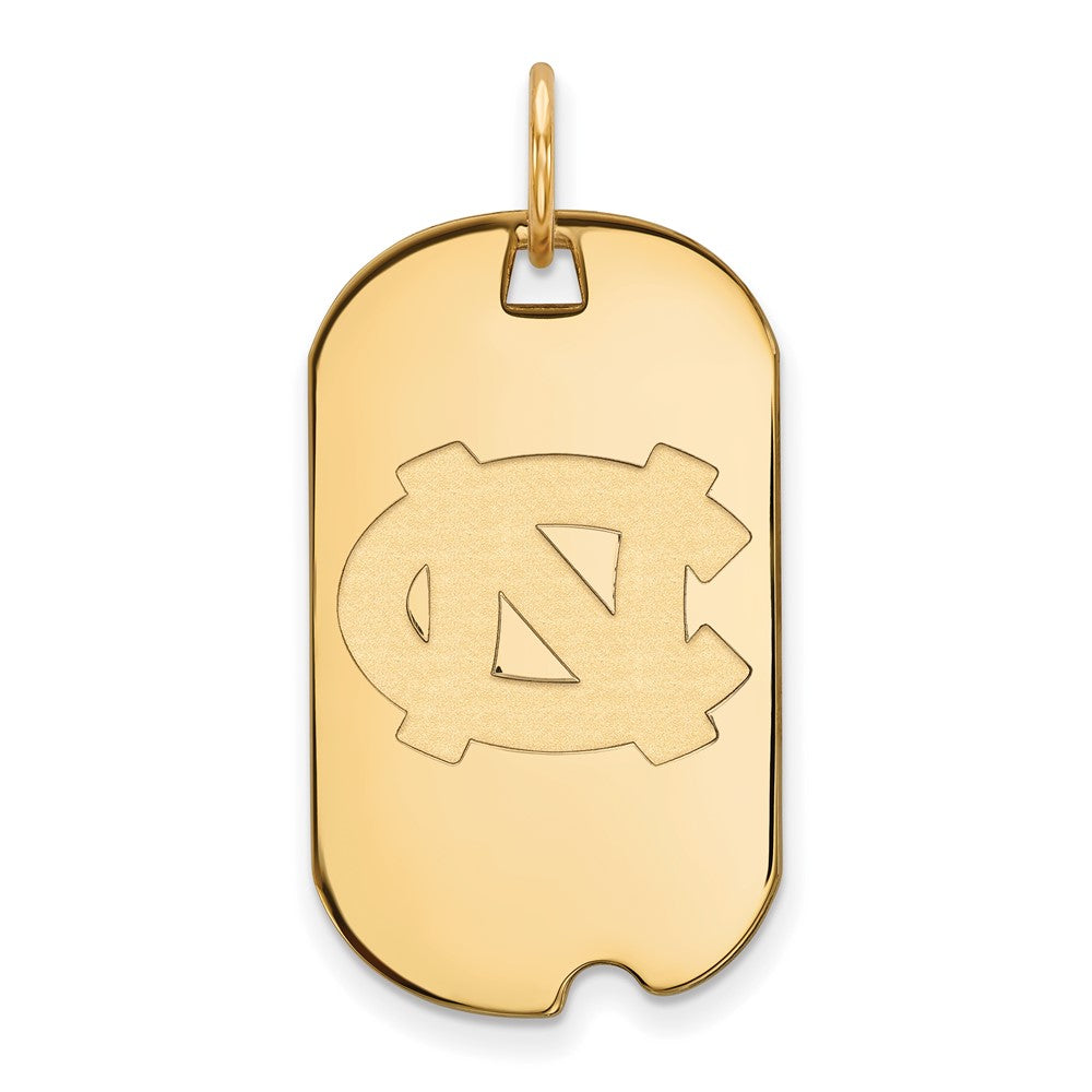 10K Yellow Gold Logoart University Of North Carolina N C Small Dog Tag Pendant