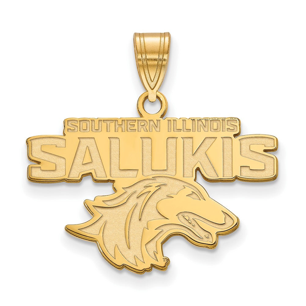 Gold Plated Sterling Silver Logoart Southern Illinois University Salukis Medium Pendant